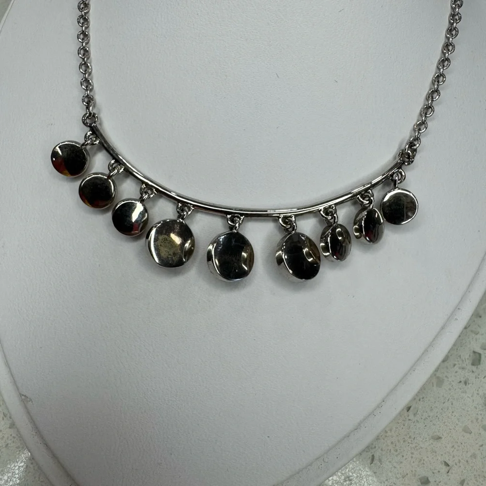 “Touchstone” Necklace with dangling Swarovski Crystals - Picture 5 of 7